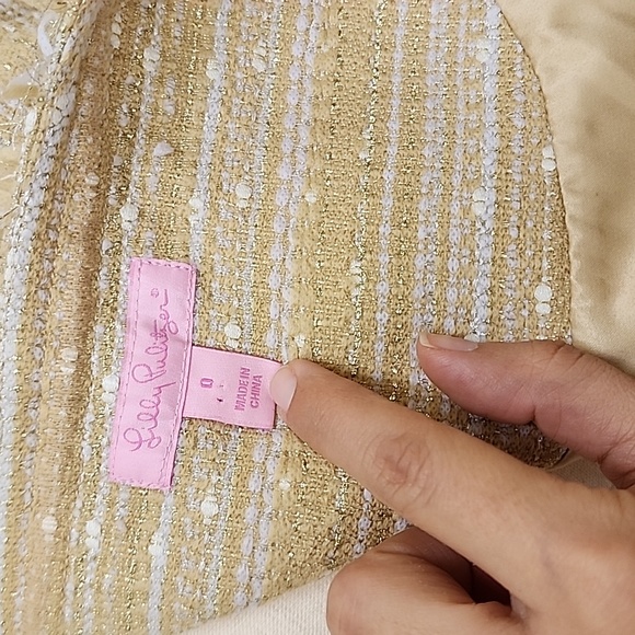 Lilly Pulitzer Women's Cropped Tweed Fringe Blazer - Picture 9 of 9